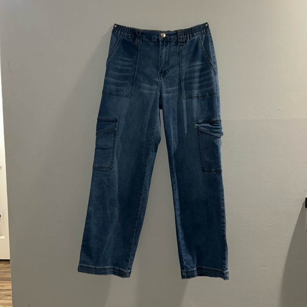 Cute cargo jeans medium blue